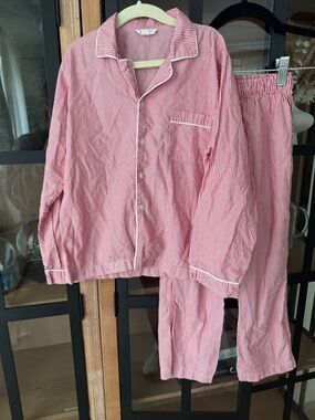 Dondolo Finley Pajamas set candy cane striped unisex long sleeve shirt pants